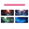 Eco-friendly Red Moon Mouse Pad 4mm Thickness for Gaming Keyboard USB Anti-slip Rubber Base Desk Mat